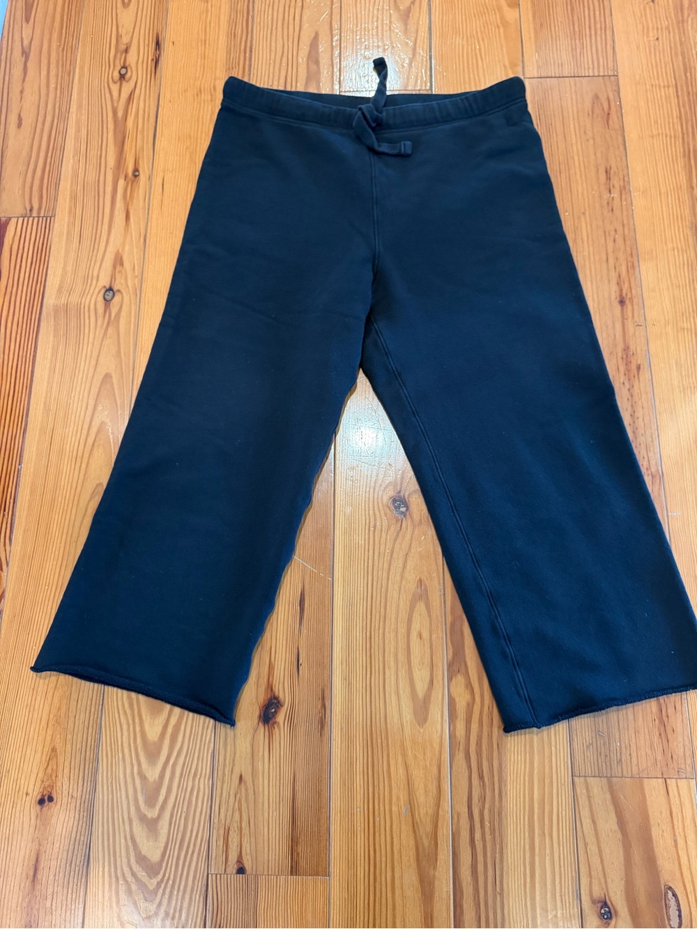 Frank & Eileen Black Wide-Leg Track Pants